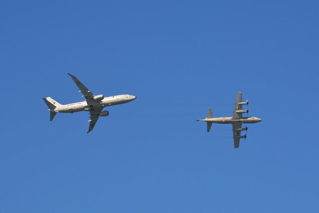 P-8 follows EP-3 at Fleet Week