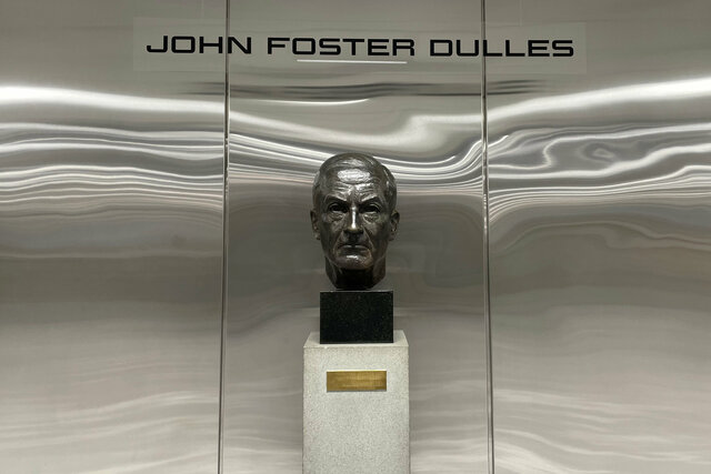 John Foster Dulles bust at his airport
