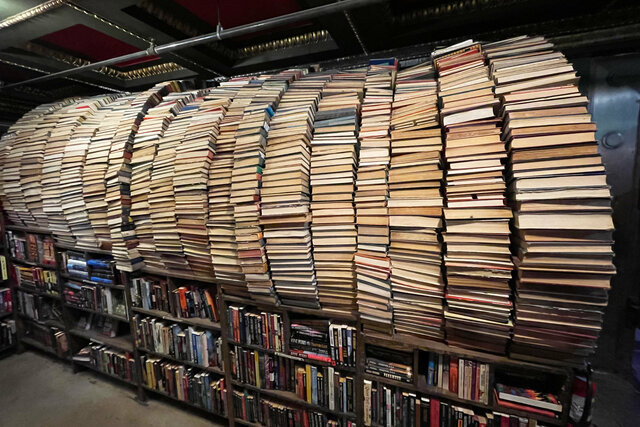Book tunnel at The Last Bookstore