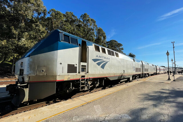 Amtrack locomotive 174 at San Luis Obispo