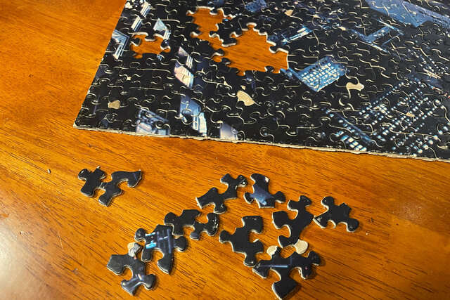 Only a couple of pieces left in the puzzle