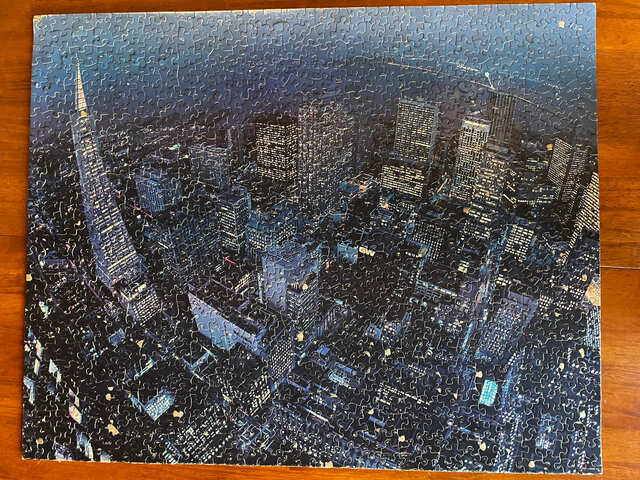 Completed San Francisco by Night puzzle