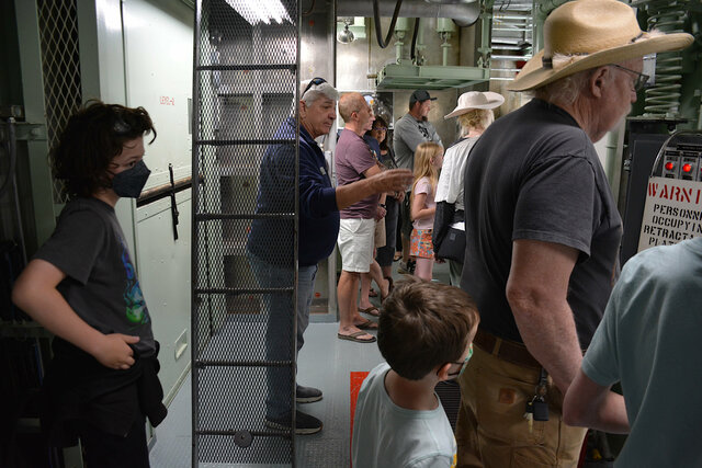 Calvin and Julian look at the Titan missile silo