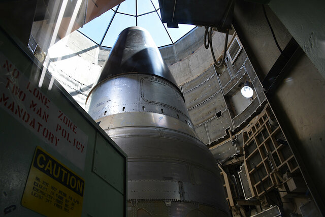 Looking up at the Titan-II missile