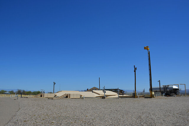 Silo blast doors at ground level