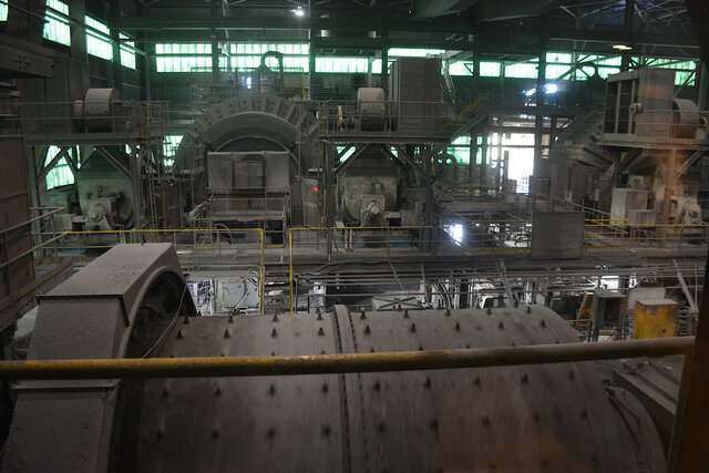 Copper ore crushers at the south mill