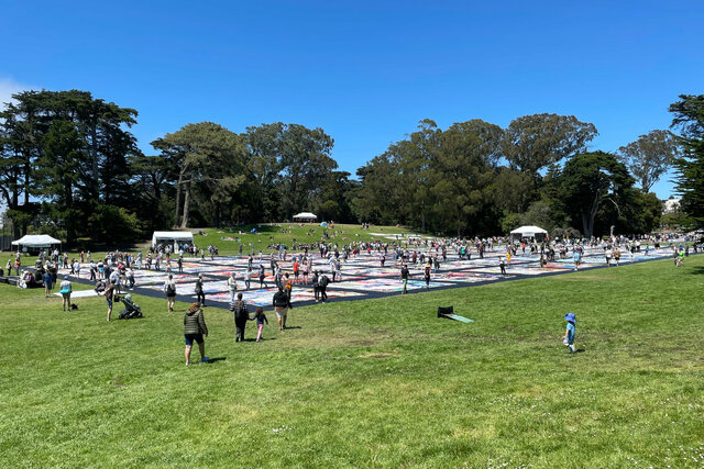 AIDS quilt in Golden Gate Park