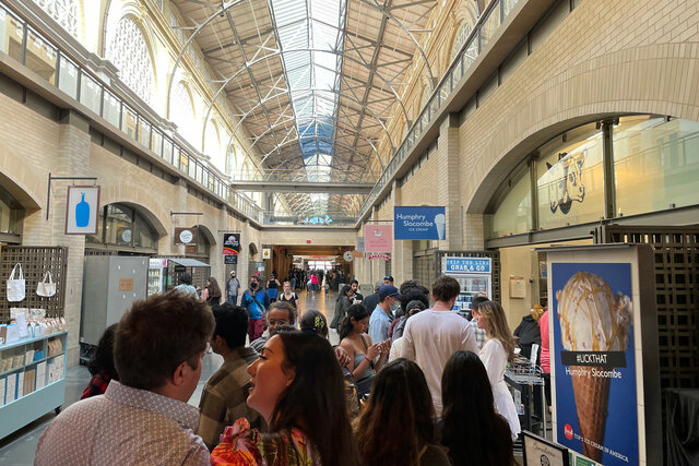 Waiting for Humphry Slocombe inside the Ferry Building