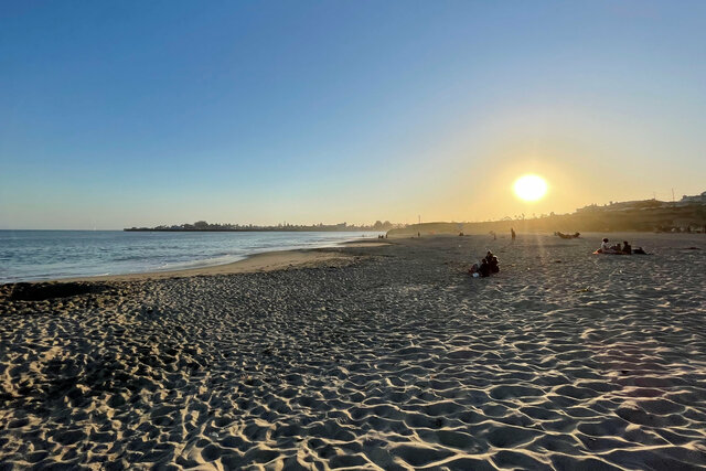 Sun sets over Seabright Beach