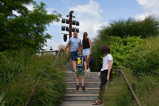 Josh, Bethany, Julian, and Calvin on Little Island