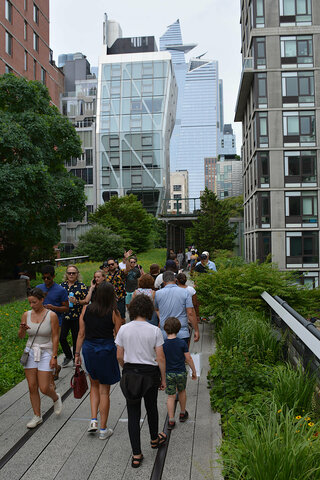Walking up the High Line