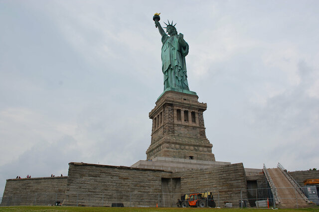 The Statue of Liberty from the left