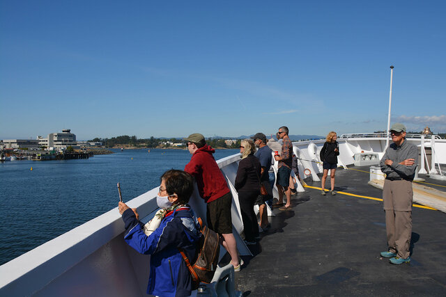 Departing Victoria Harbour on the MV Coho
