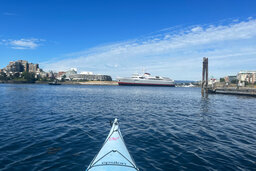 MV Coho cruises into Victoria Harbour