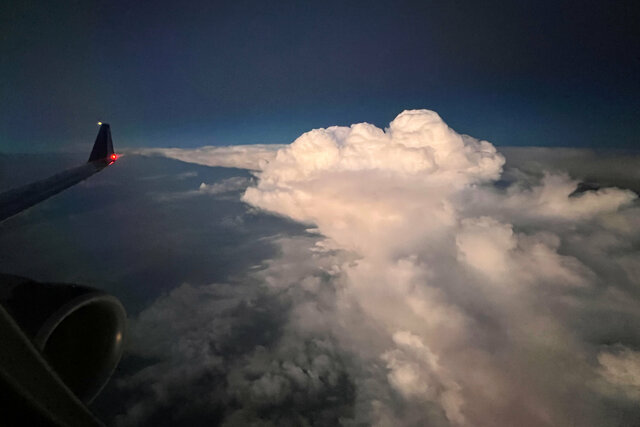 Thunderhead under a wing