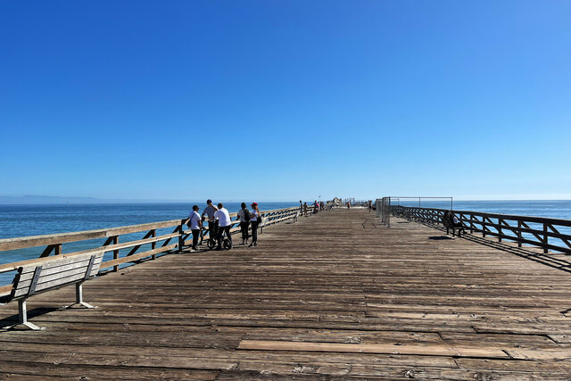 Concrete ship pier at Seacliff State Beach