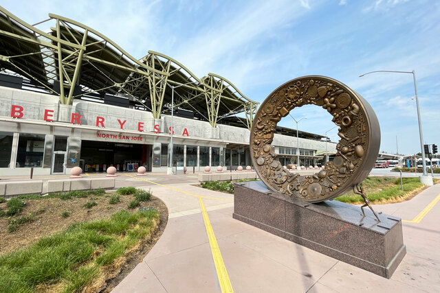 Sculpture at Berryessa Station