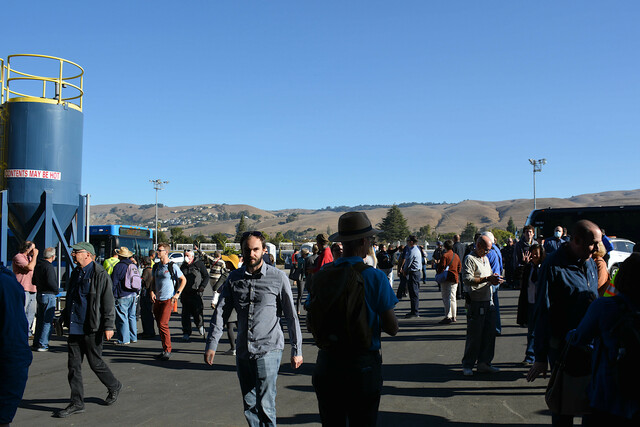 Entering the BART tour