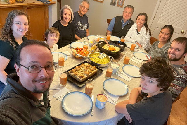 Logan family sits down to Thanksgiving breakfast (feat. Julian and Calvin)