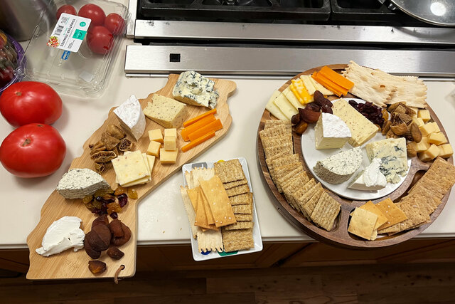 Thanksgiving dinner cheese boards