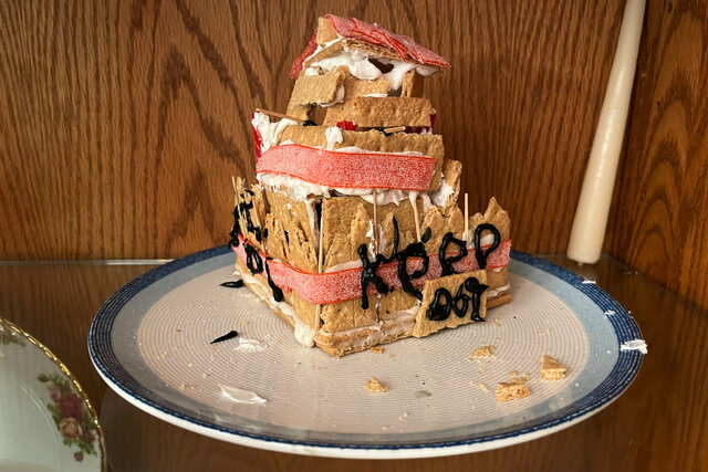 Calvin's zombie apocalypse gingerbread stockade