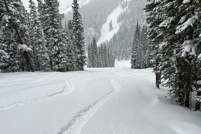 New snow on Ambush at Keystone