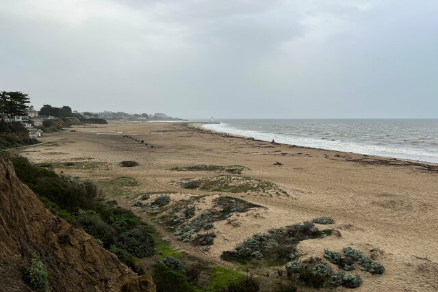 Seabright Beach between the storms