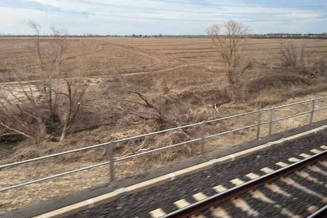 Capitol Corridor crosses the Yolo Bypass