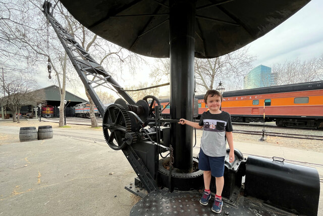 Julian operates a steam crane