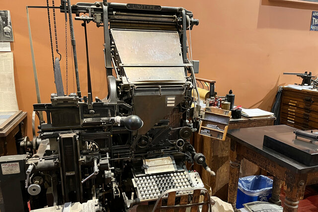 Sacramento Bee linotype machine