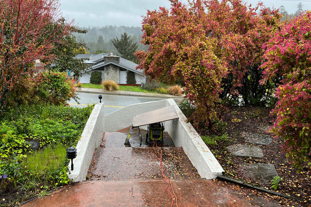 Generator running on the front steps