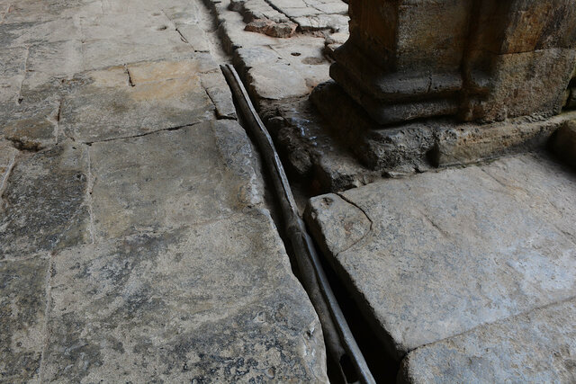 Lead pipe at the Roman baths