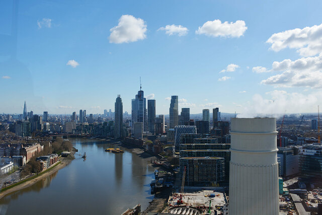 View from Battersea down the Thames