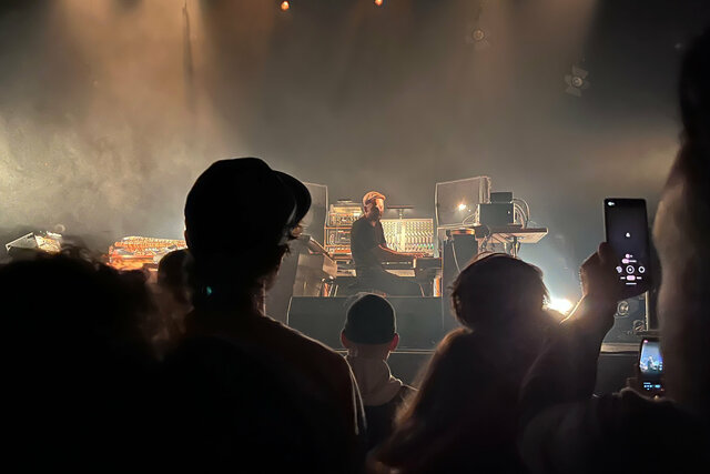 Nils Frahm plays prepared piano at the Fox Theater