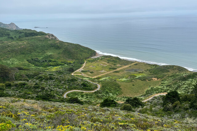 Looking down at Wildcat Camp