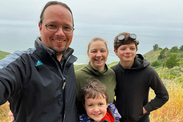 Jaeger, Julian, Kiesa, and Calvin at Point Reyes