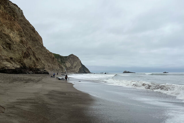 Walking down Wildcat Beach