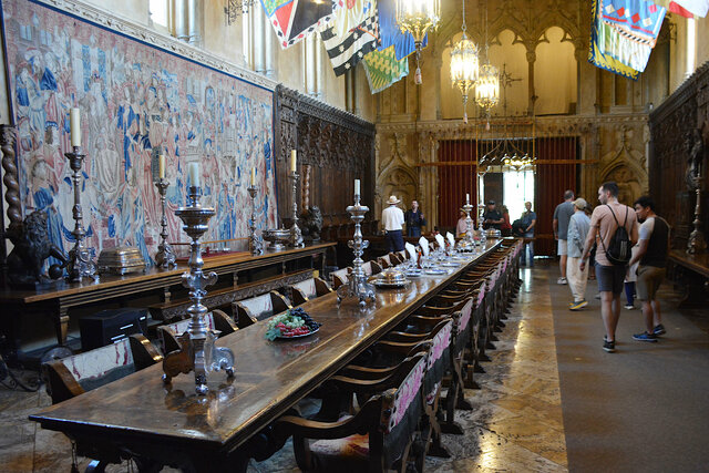 Dining room in Hearst Castle