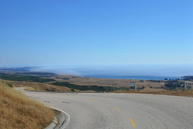 Road leading down from Hearst Castle