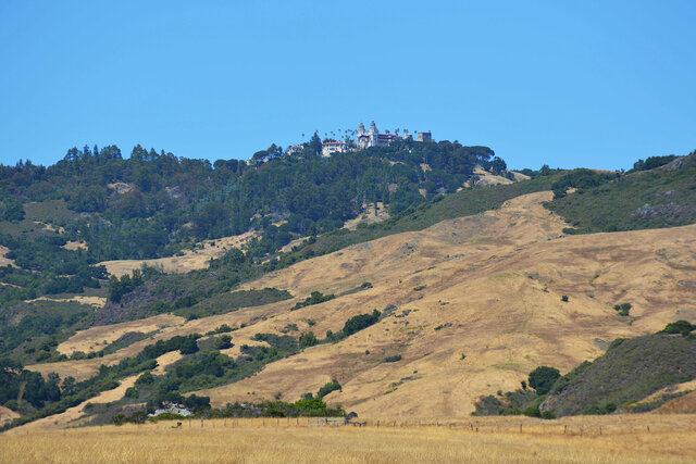 View of Hearst Castle from the visitor's center