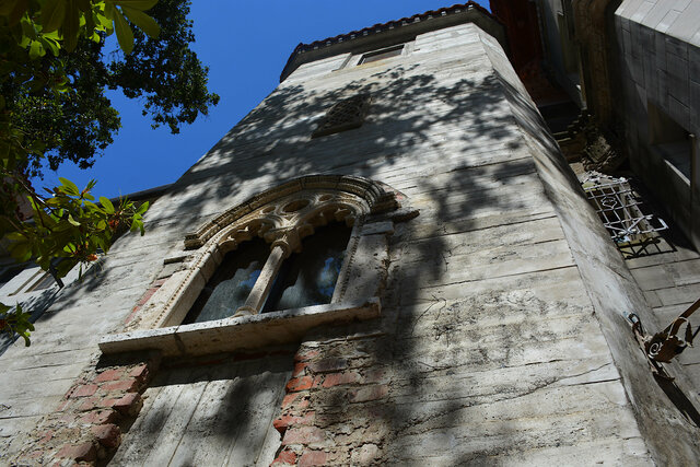 Raw concrete on Hearst Castle