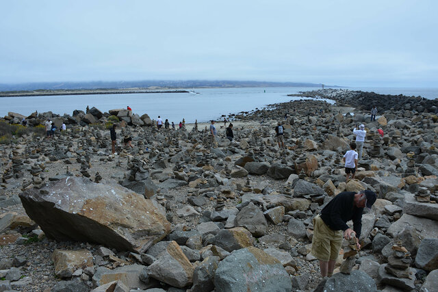 Rock stacks at the mouth of Morro Bay