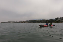 Calvin and Kiesa kayak on Morro Bay