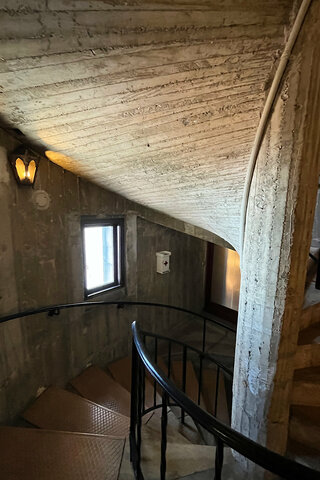 Spiral staircase at Hearst Castle