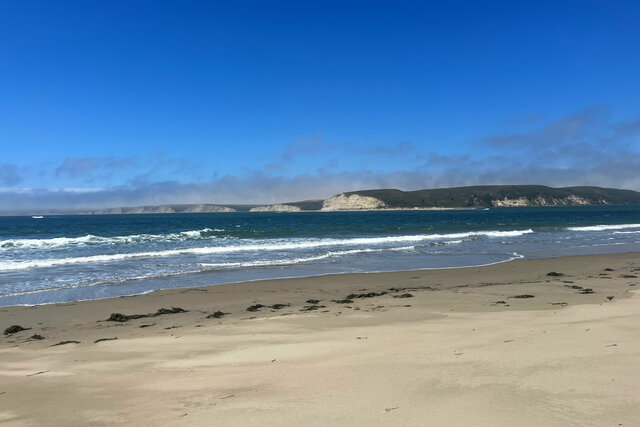 Waves on Limantour Beach in Drakes Bay