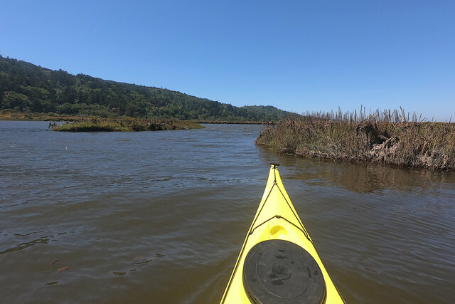 Paddling into Tomales Bay