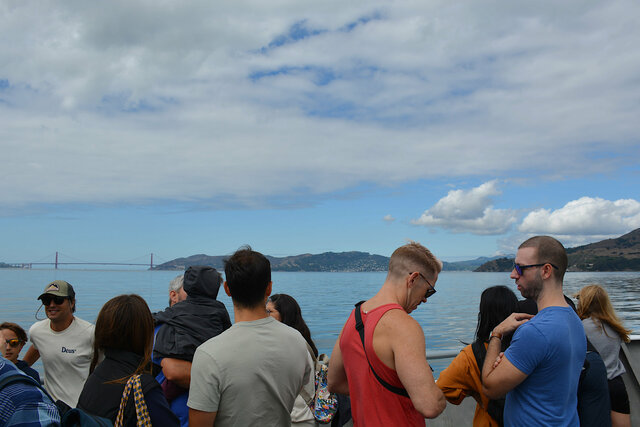 Riding the ferry to Angel Island