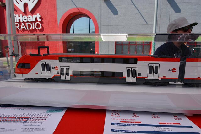 Model of the driving cab of a Caltrain Stadler KISS