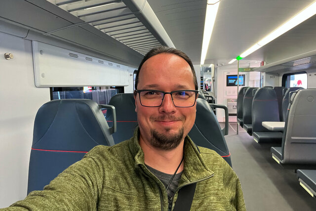 Jaeger on the Caltrain Stadler EMU