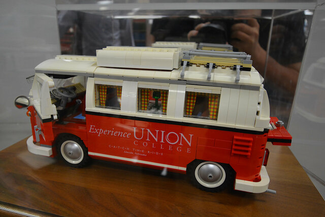 Lego model of the Union College marketing VW minibus